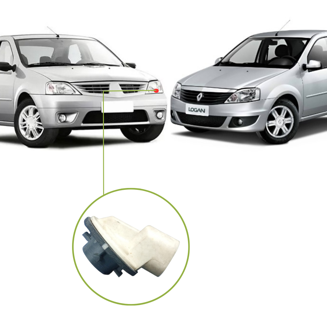Soquete pisca seta do farol Renault Logan 2007 a 2013